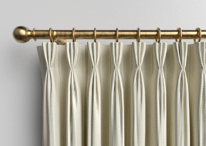 Trellis Prints, Noble Stripe Bud Green - Made to Measure Curtains - Image 11